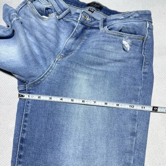 Judy Blue High Rise Slim Fit Jeans 9/29 Distressed Stretch Denim Medium Wash - Picture 14 of 16